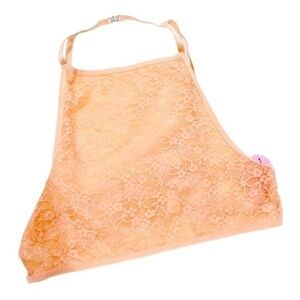 Anemone | Peach High Neck Lace Bralette Active Sports Bra